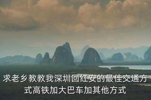 紅安到深圳動車時刻表，求老鄉教教我深圳回紅安的最佳交通方式高鐵加大巴車加其他方式