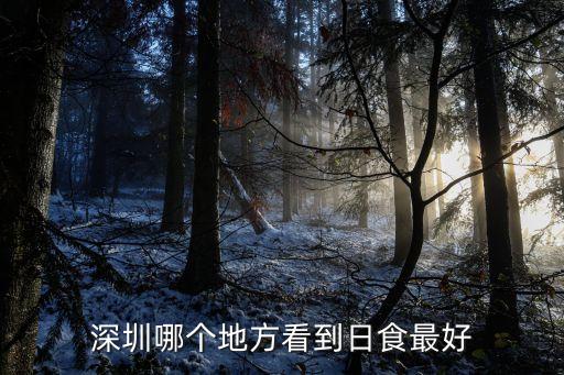 深圳哪里可以看到日食，深圳哪個地方看到日食最好