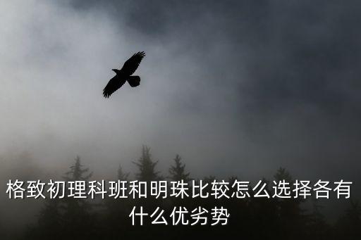 格致初理科班和明珠比較怎么選擇各有什么優劣勢