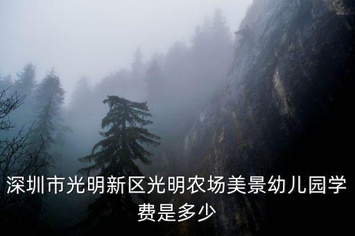 深圳光明公立幼兒園收費，深圳市光明新區光明農場美景幼兒園學費是多少