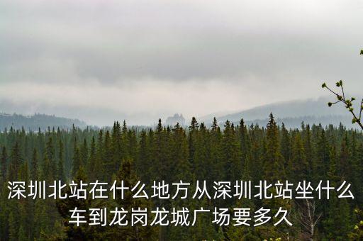 深圳北站離龍崗龍城多遠，深圳北站在什么地方從深圳北站坐什么車到龍崗龍城廣場要多久