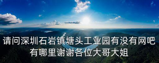 請問深圳石巖鎮(zhèn)塘頭工業(yè)園有沒有網(wǎng)吧有哪里謝謝各位大哥大姐