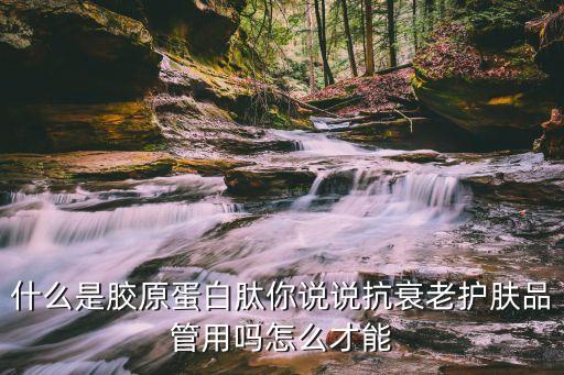 什么是膠原蛋白肽你說說抗衰老護膚品管用嗎怎么才能