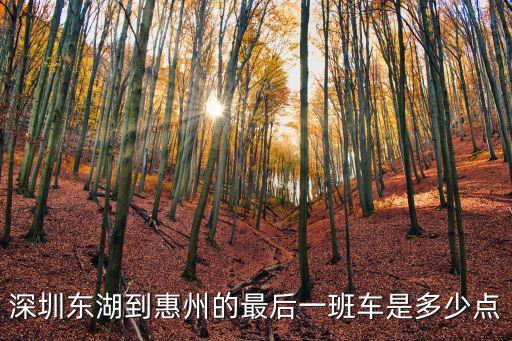 深圳東湖到惠州大巴時刻表，深圳東湖車站到惠州汽車站總站么