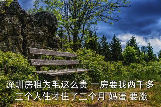 深圳房租為毛這么貴 一房要我兩千多 三個人住才住了三個月 媽蛋 要漲