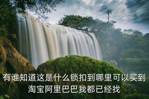 有誰知道這是什么鎖扣到哪里可以買到淘寶阿里巴巴我都已經(jīng)找