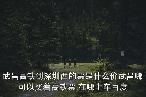 武昌高鐵到深圳西的票是什么價武昌哪可以買著高鐵票 在哪上車百度