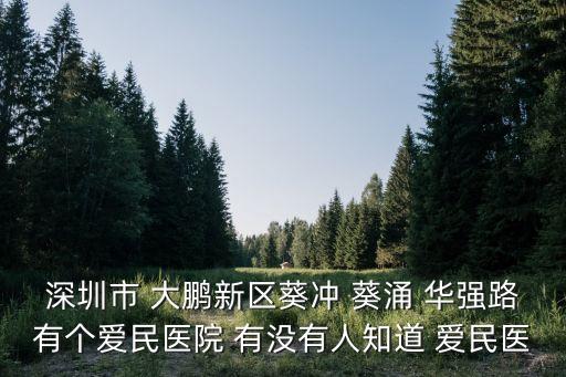 深圳市 大鵬新區葵沖 葵涌 華強路有個愛民醫院 有沒有人知道 愛民醫