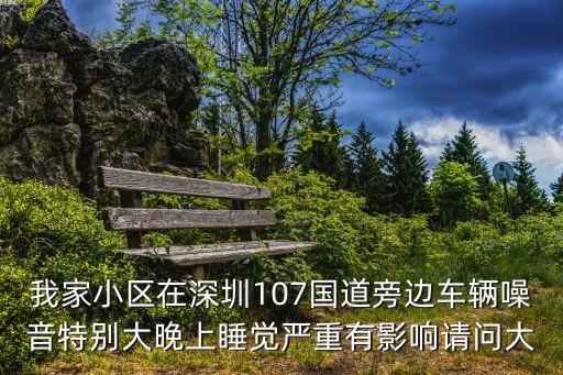 我家小區在深圳107國道旁邊車輛噪音特別大晚上睡覺嚴重有影響請問大