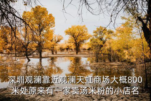 深圳潮汕湯粉店在哪里，深圳什么地方有潮汕甜湯