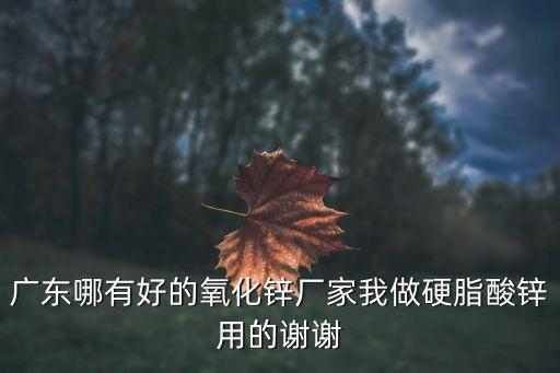 廣東哪有好的氧化鋅廠家我做硬脂酸鋅用的謝謝