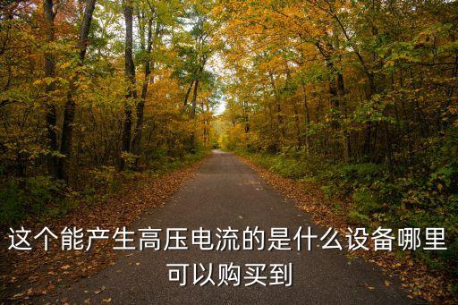 這個能產(chǎn)生高壓電流的是什么設(shè)備哪里可以購買到