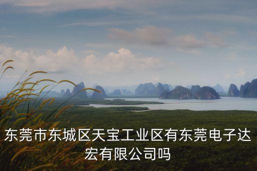 東莞市東城區(qū)天寶工業(yè)區(qū)有東莞電子達(dá)宏有限公司嗎