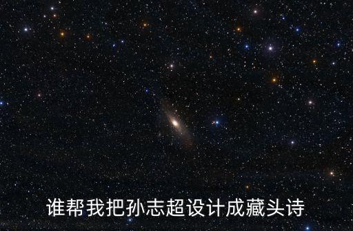 誰幫我把孫志超設計成藏頭詩