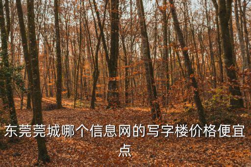 東莞鳳崗辦公樓出租，東莞莞城哪個信息網(wǎng)的寫字樓價格便宜點