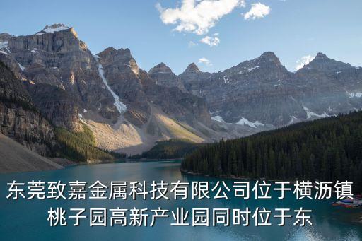 東莞致嘉金屬科技有限公司位于橫瀝鎮(zhèn)桃子園高新產(chǎn)業(yè)園同時位于東