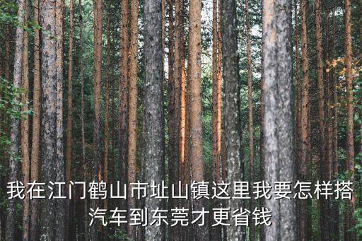 我在江門(mén)鶴山市址山鎮(zhèn)這里我要怎樣搭汽車(chē)到東莞才更省錢(qián)