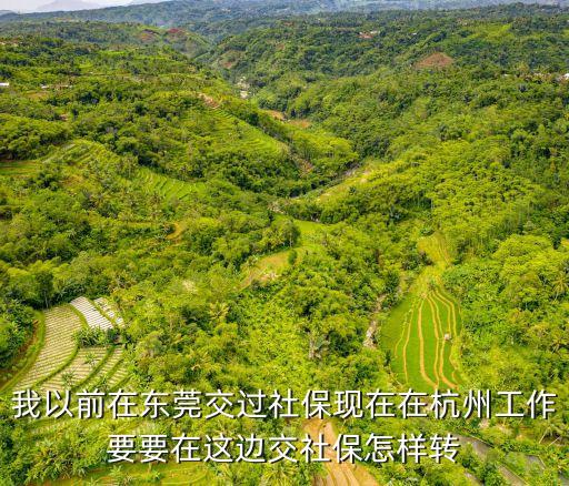 在東莞交過社?，F在怎么辦理，我以前在東莞交過社?，F在在杭州工作要要在這邊交社保怎樣轉