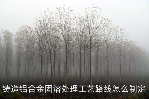 鑄造鋁合金固溶處理工藝路線怎么制定