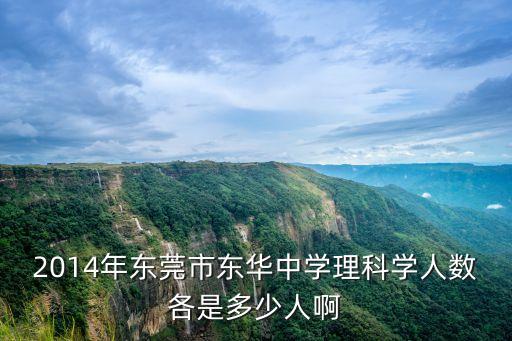 2014年東莞市東華中學理科學人數各是多少人啊