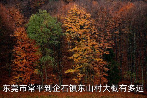 東莞市常平到企石鎮東山村大概有多遠