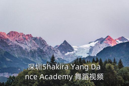 深圳文藝演出現(xiàn)代舞，深圳Shakira Yang Dance Academy 舞蹈視頻