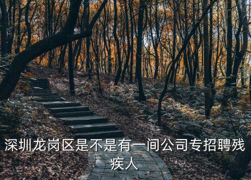 深圳龍崗區(qū)是不是有一間公司專(zhuān)招聘殘疾人
