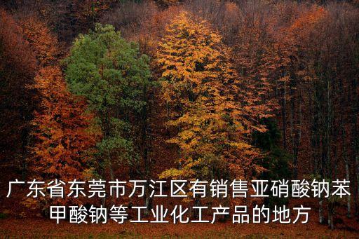 廣東省東莞市萬江區(qū)有銷售亞硝酸鈉苯甲酸鈉等工業(yè)化工產(chǎn)品的地方