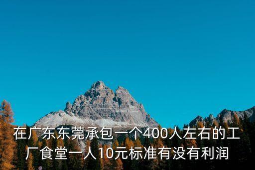 在廣東東莞承包一個400人左右的工廠食堂一人10元標準有沒有利潤