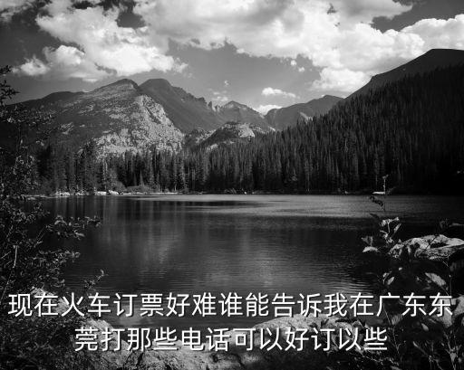現(xiàn)在火車訂票好難誰(shuí)能告訴我在廣東東莞打那些電話可以好訂以些