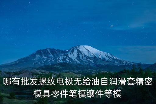 東莞市成鋼五金模具有限公司，哪有批發螺紋電極無給油自潤滑套精密模具零件筆模鑲件等模