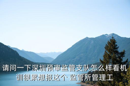請問一下深圳預審監管支隊怎么樣看機訓很累想報這個 監管所管理工