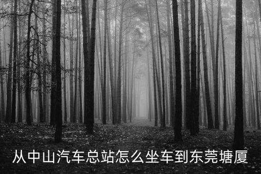 從中山汽車總站怎么坐車到東莞塘廈