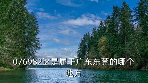 076982這是屬于廣東東莞的哪個地方