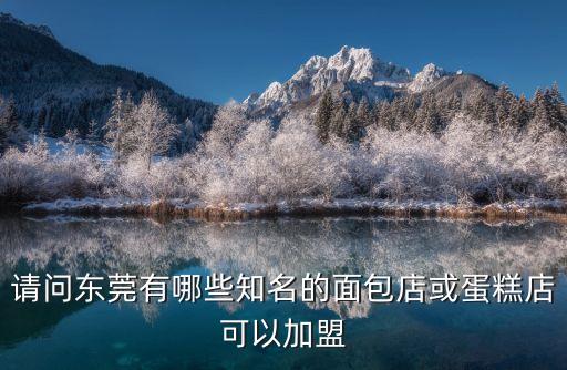 請(qǐng)問(wèn)東莞有哪些知名的面包店或蛋糕店可以加盟