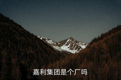 嘉利集團(tuán)是個廠嗎