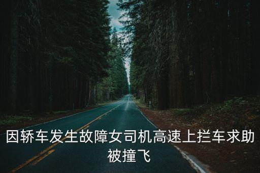 因轎車發生故障女司機高速上攔車求助被撞飛