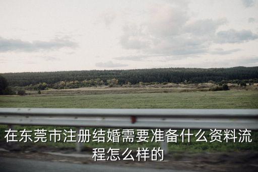 在東莞市注冊結婚需要準備什么資料流程怎么樣的