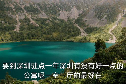 要到深圳駐點一年深圳有沒有好一點的公寓呢一室一廳的最好在
