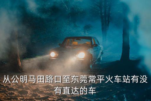 從公明馬田路口至東莞常平火車站有沒有直達的車