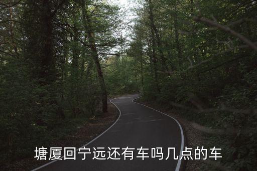 塘廈回寧遠還有車嗎幾點的車