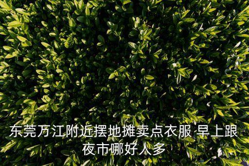 東莞萬江哪里可以擺夜市，東莞萬江附近擺地攤賣點衣服 早上跟夜市哪好人多