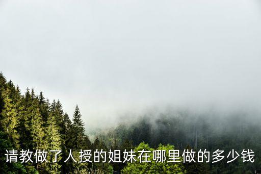 請教做了人授的姐妹在哪里做的多少錢