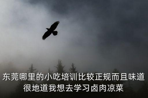 東莞哪里的小吃培訓比較正規而且味道很地道我想去學習鹵肉涼菜