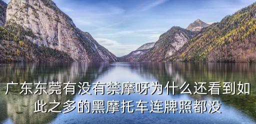 廣東東莞有沒有禁摩呀為什么還看到如此之多的黑摩托車連牌照都沒
