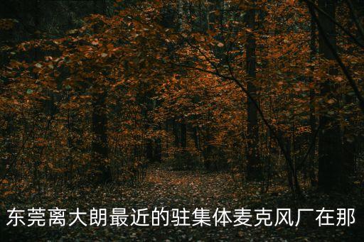 東莞離大朗最近的駐集體麥克風廠在那