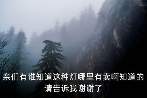 親們有誰知道這種燈哪里有賣啊知道的請告訴我謝謝了