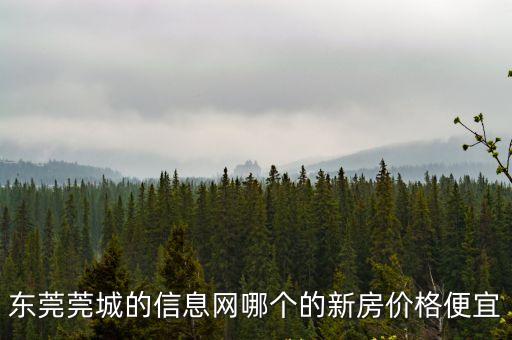 東莞橋頭新房出售信息，東莞莞城的信息網(wǎng)哪個(gè)的新房價(jià)格便宜