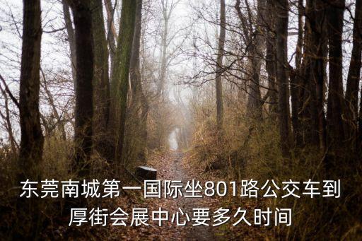 東莞南城第一國際坐801路公交車到厚街會展中心要多久時間