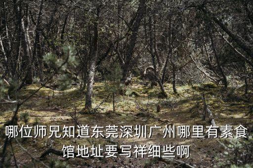 哪位師兄知道東莞深圳廣州哪里有素食館地址要寫祥細些啊